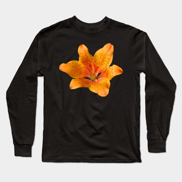 orange lily flower, lilies, garden, nature, bloom Long Sleeve T-Shirt by rh_naturestyles